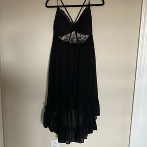 Black Lace and sheer dress